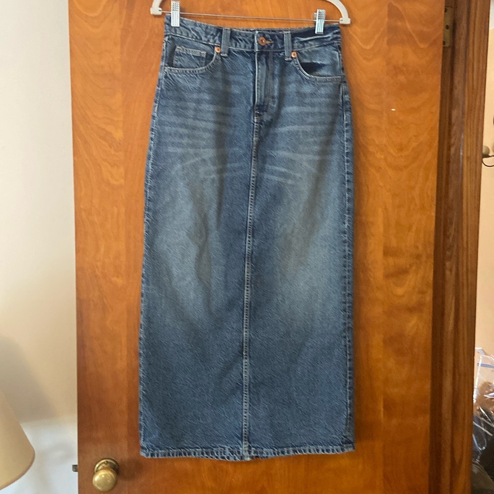 Denim Maxi Skirt